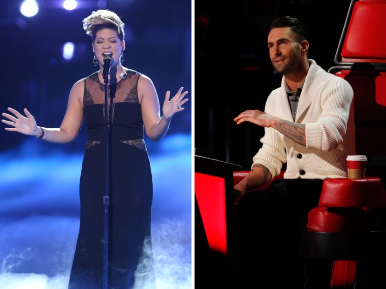 Image: Tessanne Chin and Adam Levine on The Voice
