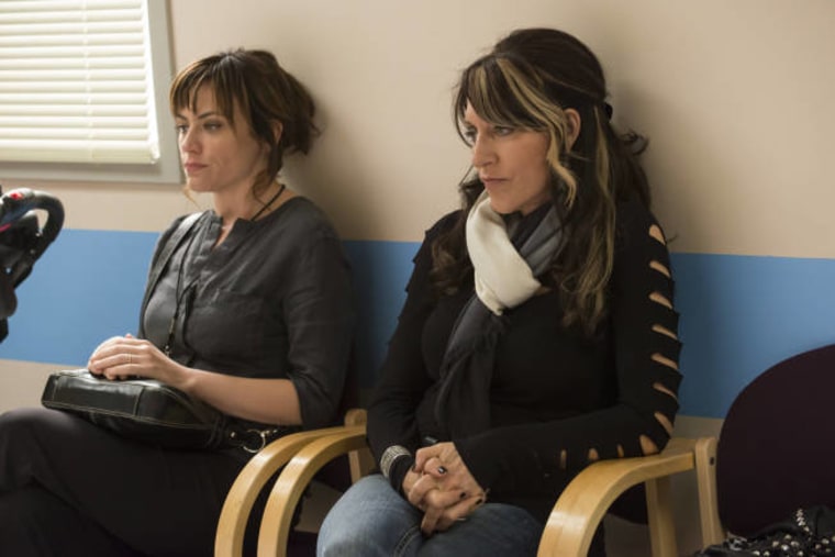 Maggie Siff and Katey Sagal in "Sons of Anarchy."