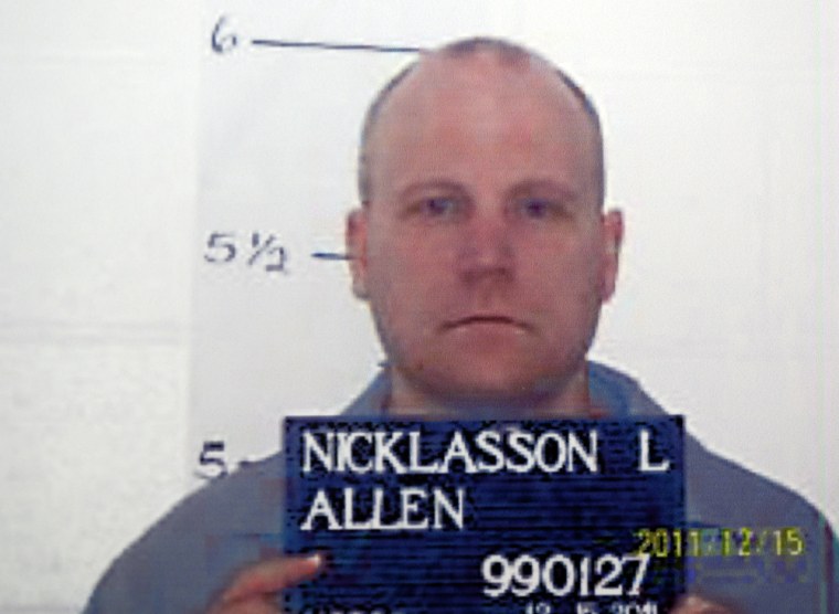 Missouri death row inmate Allen Nicklasson is shown on Dec. 15, 2011. A panel of federal judges stayed Nicklasson's execution late on Dec. 9, 2013, a little more than a day before he was set to die for killing businessman Richard Drummond in 1994.