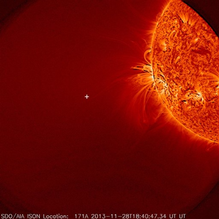 IMAGE: Photo taken by NASA's Solar Dynamics Observatory on Nov. 28 shows the sun, but no sign of comet ISON.