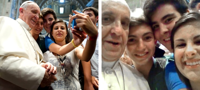 In this combo picture of a Aug. 28, 2013 file photo provided Thursday, Aug. 29, 2013 by the Vatican newspaper L'Osservatore Romano, left, and a photo ...