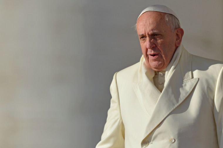 Pope Francis arrives for his general audience at St Peter's square in the Vatican on Dec. 11.