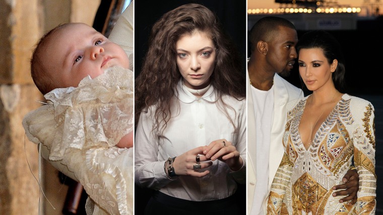 Prince George, Lorde and Kanye West-Kim Kardashian are all part of the year's most talked about baby names.