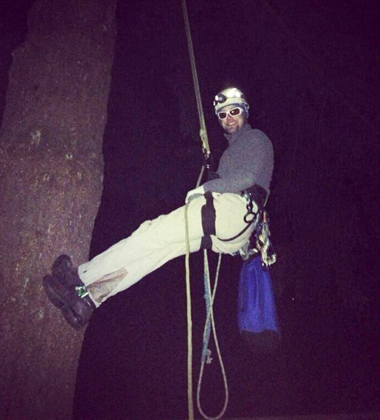 A nighttime cat rescue.