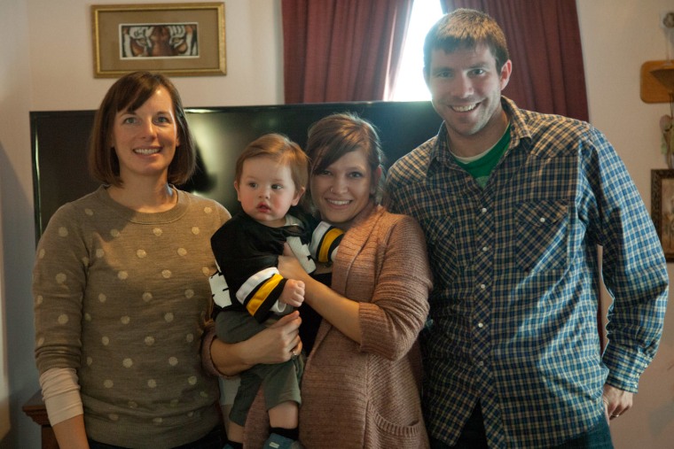 From left: Kristen Doud, Callie Chadderdon, Leo and Brian Doud.