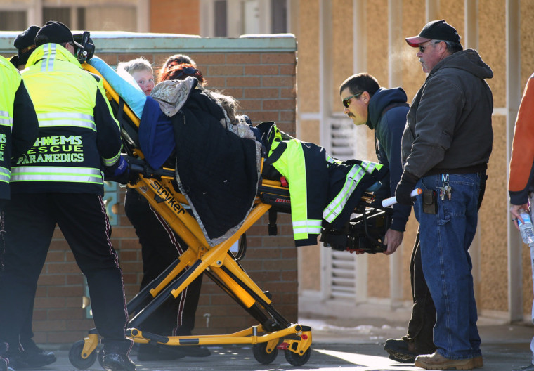 The group of six arrived at Pershing General Hospital after being lost for two days in the frigid mountains near Lovelock, Nev. on Tuesday, Dec. 10.