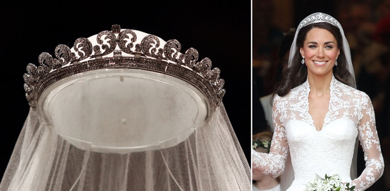 The tiara worn by Duchess Kate on her wedding day