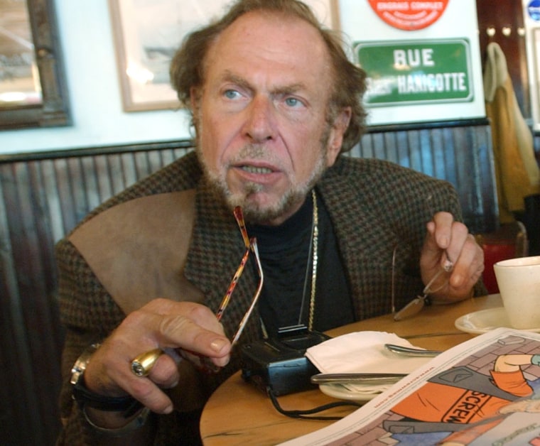 Screw magazine publisher Al Goldstein sits for an interview at a coffee shop in New York in 2003.