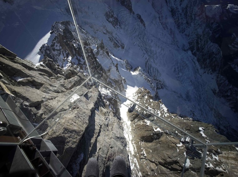 The view downwards.