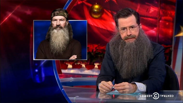 Stephen Colbert supports Phil Robertson on "The Colbert Report."