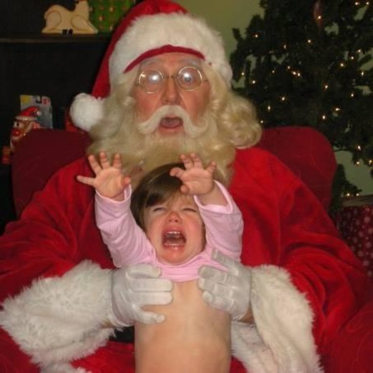 Brooke Phillips, in 2009 with Santa.
