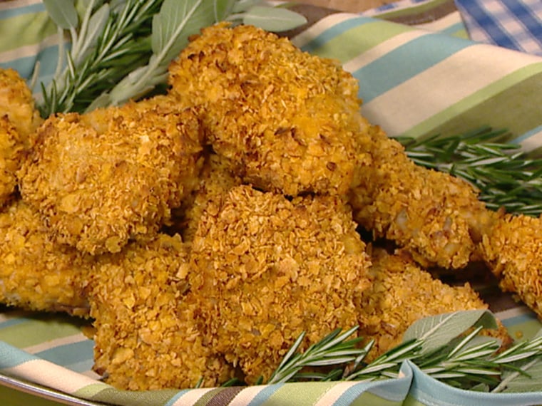 Cat Cora’s Crunchalicious baked \"fried\" chicken