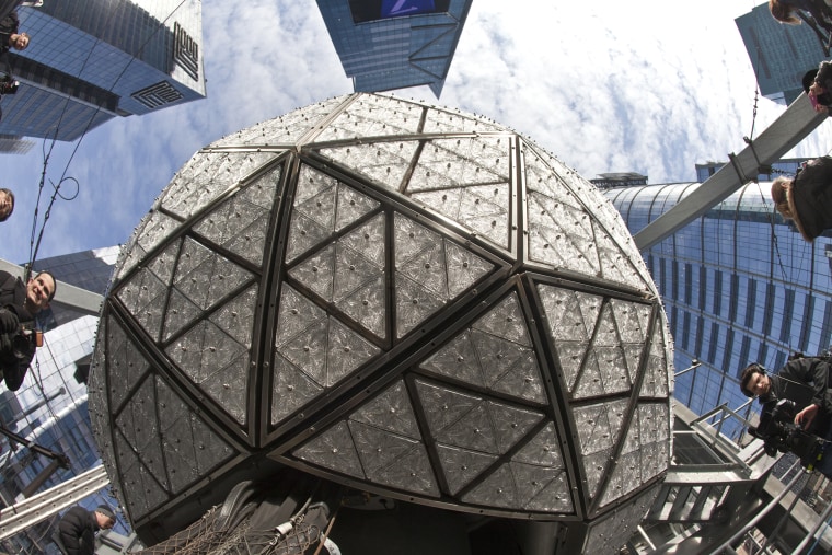 The New Year's Eve ball in Times Square.
