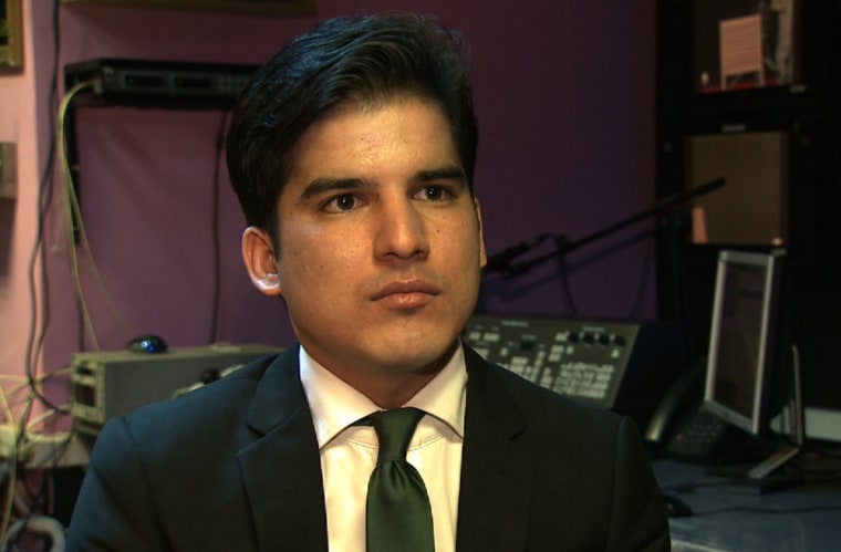 Afghanistan's Chris Matthews? Muslim Shirzad, 24, anchors political shows on Tolo TV.