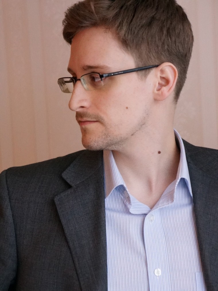 Former intelligence contractor Edward Snowden poses for a photo during an interview in an undisclosed location in December in Moscow, Russia. Snowden, who exposed extensive details of global electronic surveillance by the National Security Agency, has been in Moscow since June.
