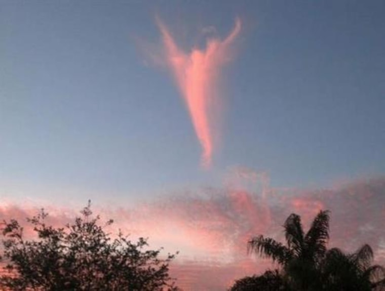 Spotted in the Florida skies after the election of Pope Francis, many saw the form of an angel in these clouds and grabbed their cameras.