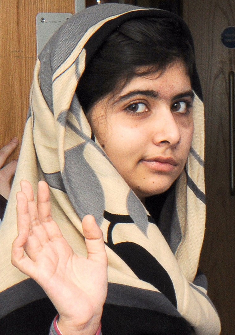 Malala Yousufzai of Pakistan leaving Queen Elizabeth Hospital Birmingham, Britain, on Jan. 4 after she was discharged. She will have to undergo specialist cranial surgery at a later date.