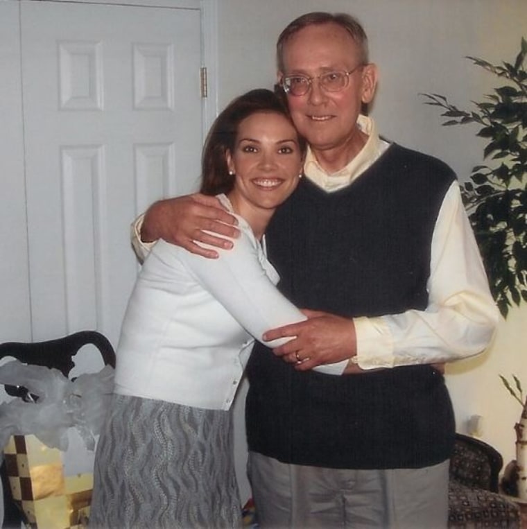 Erica Hill, pictured with her father.