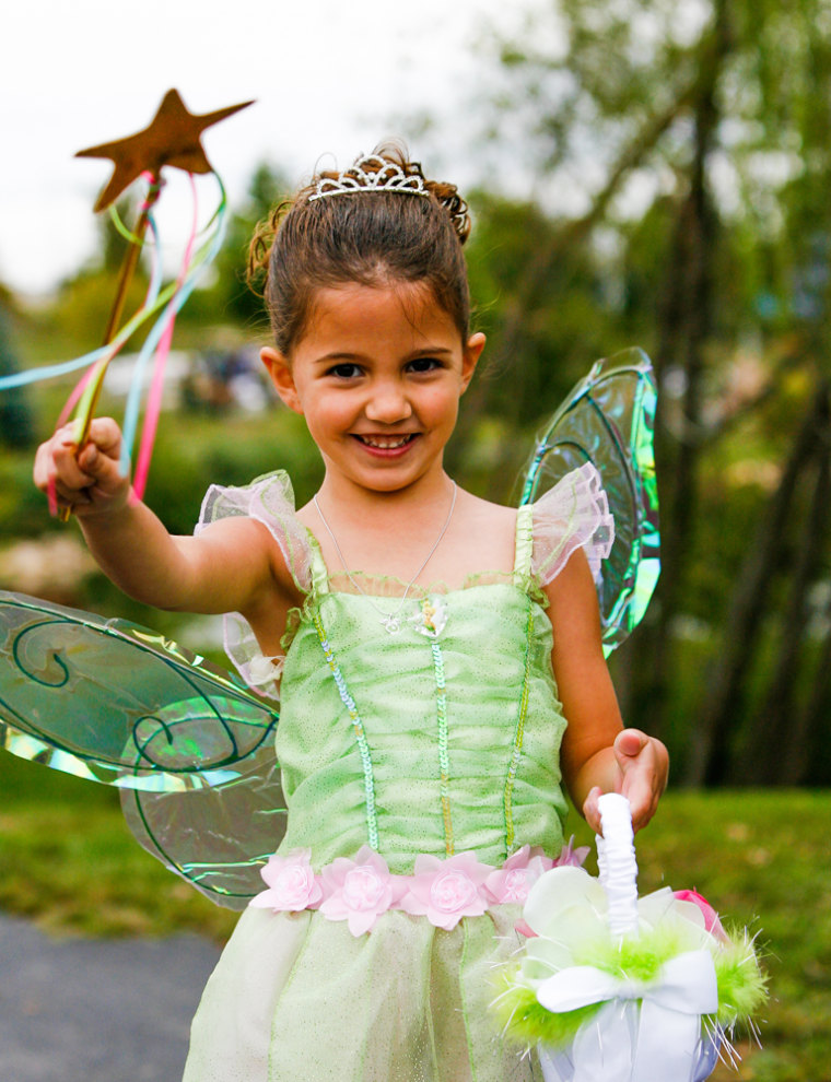 A young guest came dressed as Tinkerbell.