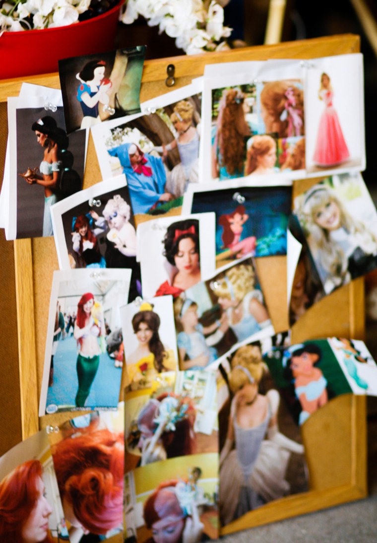 A Disney-themed inspiration board.