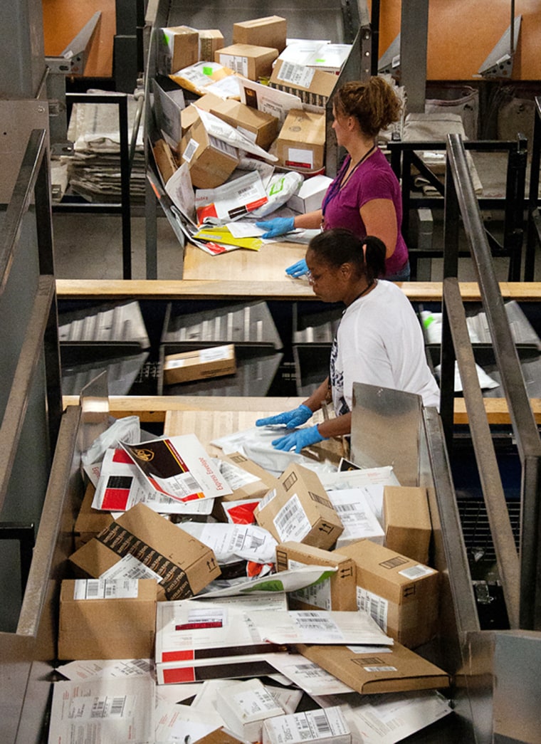 The UPS Worldport is a noisy mammoth of a place, a whirligig of conveyor belts and bins. Lasers guide 1.6 million packages each night into the right bins so they can be trundled back onto the UPS fleet of 130 jets.