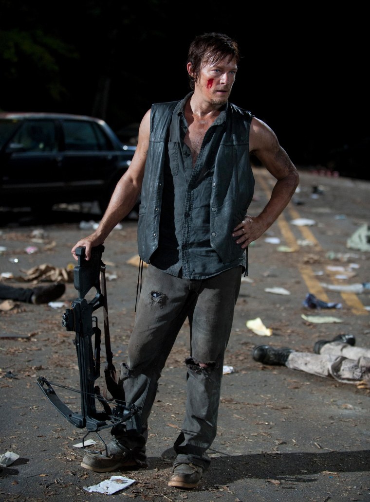 Daryl with his trusty crossbow.