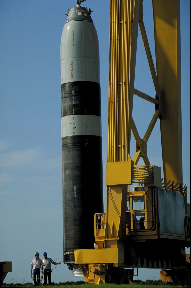 A Trident II nuclear missile is shown in an undated file photo.