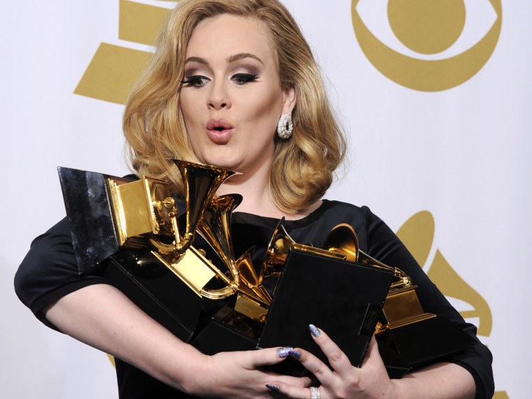 Adele won six Grammy Awards last year.