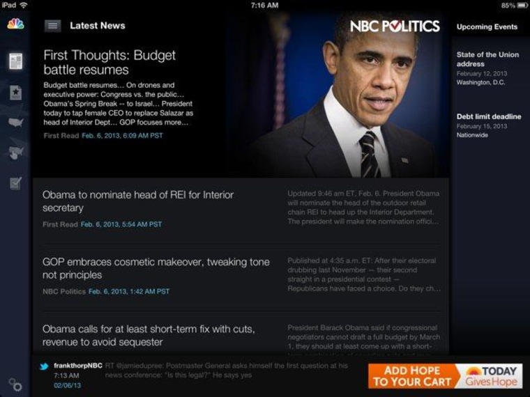 NBC Politics app