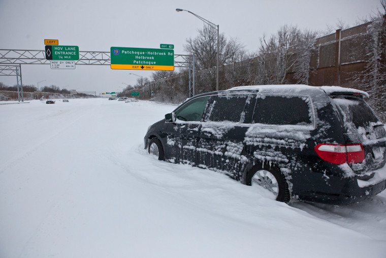 The Long Island Expressway is impassable at Exit 61.