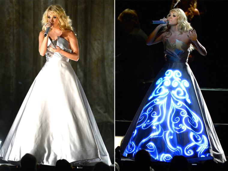 One viewer compared Carrie Underwood's dress to 'Fiber Optic Barbie.'