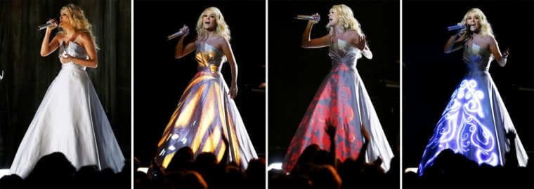 Carrie Underwood's dress in its many different projections.