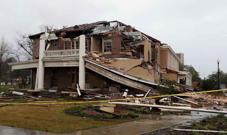 Assessing the tornado damage in Hattiesburg, Mississippi