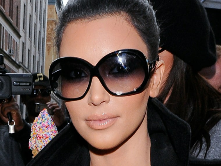 Kim Kardashian's tweets read \"like an E! commercial break,\" according to one critic.