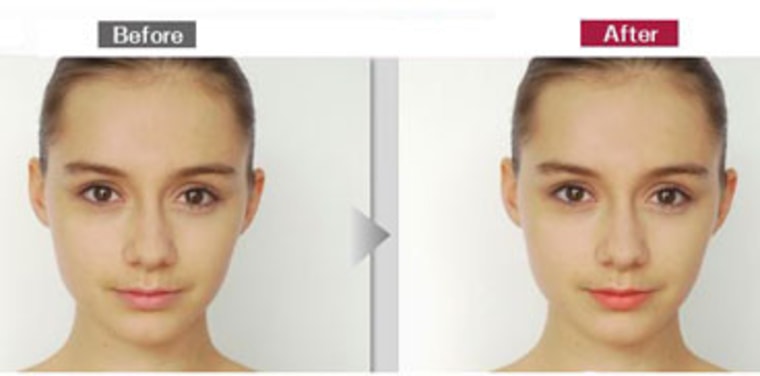 Panasonic's Beauty Retouch technology lets you apply makeup.