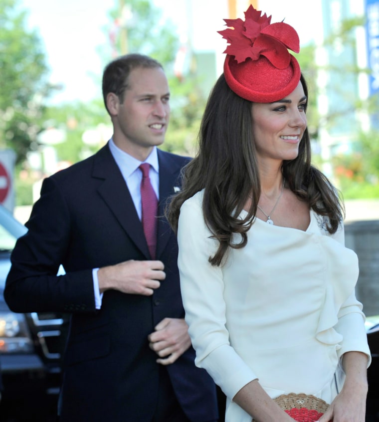 The Duke and Duchess of Cambridge arrive at a citizenship ceremony in Quebec, Canada on Friday July 1.