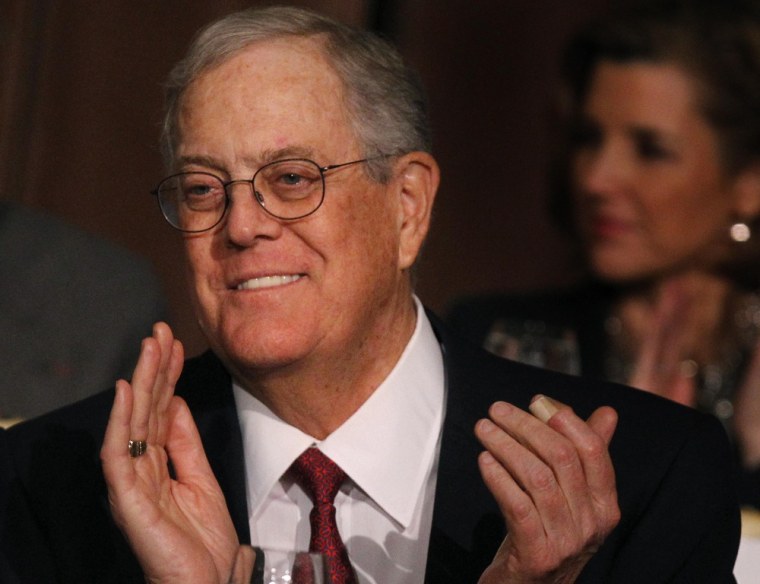 David Koch is shown in New York on Dec. 10. In 2010, nearly half of the revenue for David Koch's Americans for Prosperity Foundation came from Donors Trust, in the form of $7.6 million in grants.