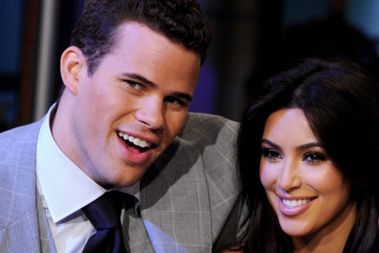 Kris Humphries and Kim Kardashian on \"The Tonight Show With Jay Leno\" in October 2011.