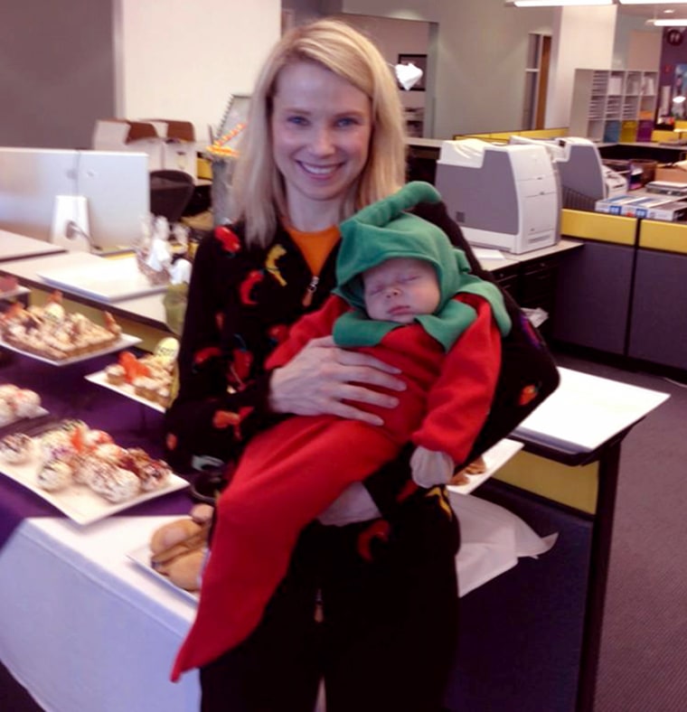 Marissa Mayer came on TODAY Wednesday, and talked motherhood and work.