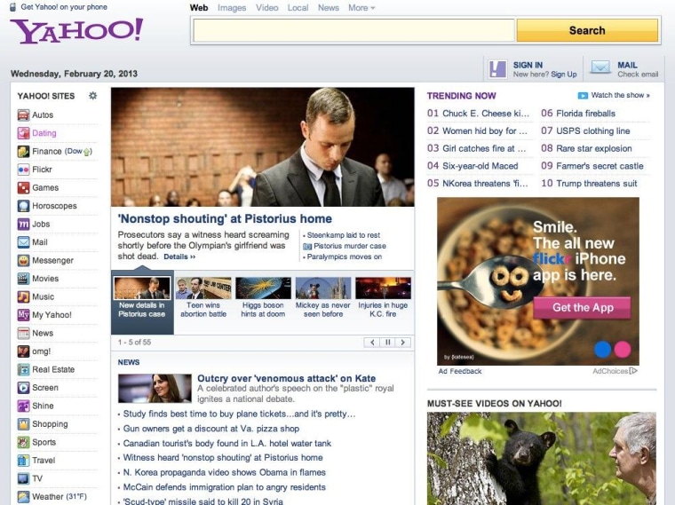 The old Yahoo! design looks a bit outdated in comparison to its replacement now, doesn't it?