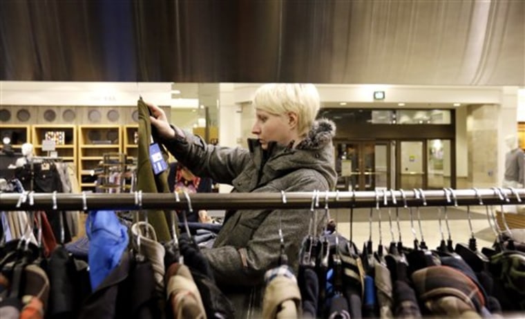 A woman shops at a Nordstrom store on Jan. 10 in Chicago.