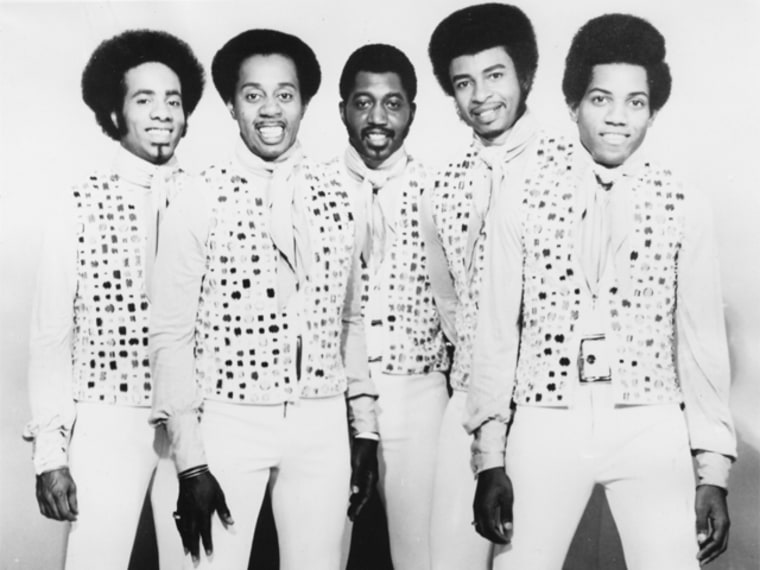 The Temptations in 1972. From left, the singers are Richard Street, Melvin Franklin, Otis Williams, Dennis Edwards and Damon Harris.