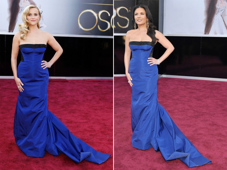 Catherine Zeta-Jones in Reese Witherspoon's Louis Vuitton dress.
