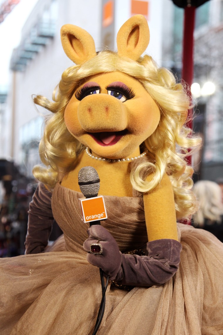 The legendary Miss Piggy was dressed by Louis Vuitton on Feb. 12 as the host of the BAFTAs red carpet show.