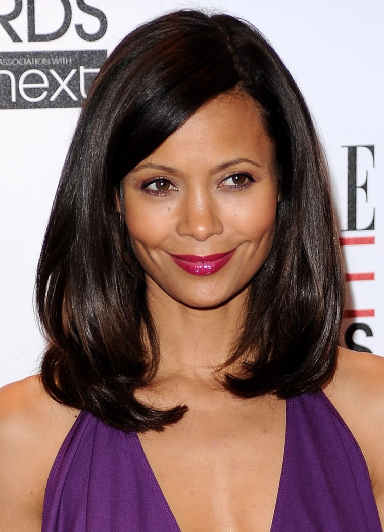 Thandie Newton, sporting straight hair, at the 2011 ELLE Style Awards on Feb. 14, 2011 in London, England.