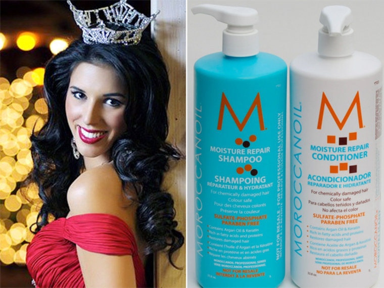 The secret to Miss New Hampshire Regan Elizabeth Hartley's gorgeous mane? Moroccan Oil products.