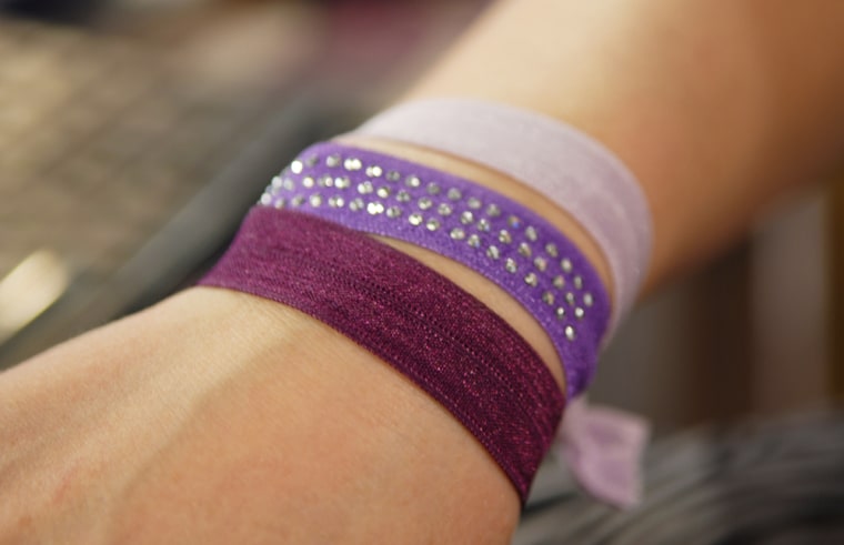 Maddyloo hair ties are around $4 each, and make great bracelets that don't cut off your circulation.