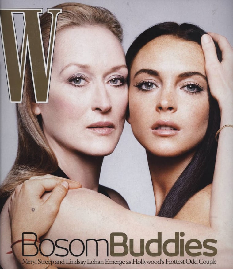 Streep and Lohan share a W cover in 2006.