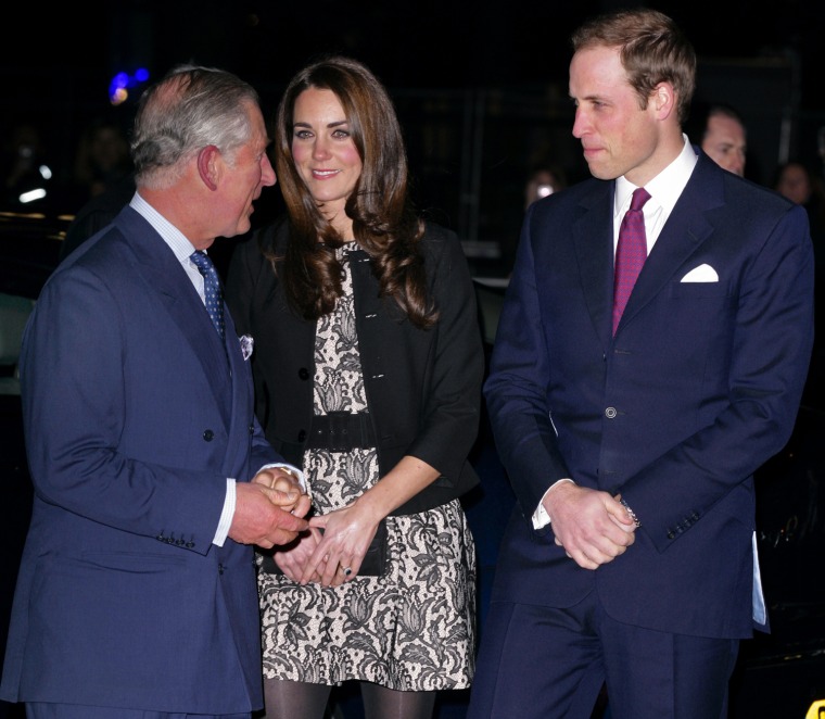 Prince Charles, left, and his wife Camilla, Duchess of Cornwall, went on a double date with Kate and William to the charity concert.