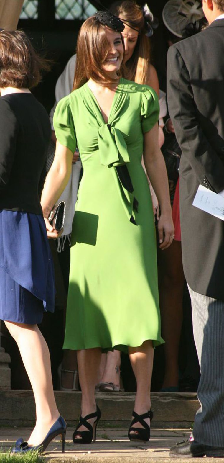 Did Pippa wear the wrong color for a pal's wedding in England?